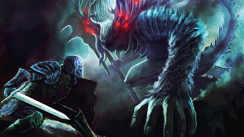 Dark Souls Artorias The Abysswalker Great Grey Wolf Sif Games HD wallpaper