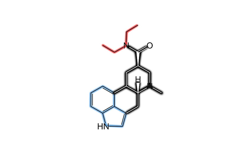 Drogen, Chemie, Lsd, Molekular, Formel /, LSD-Molekül HD-Hintergrundbild