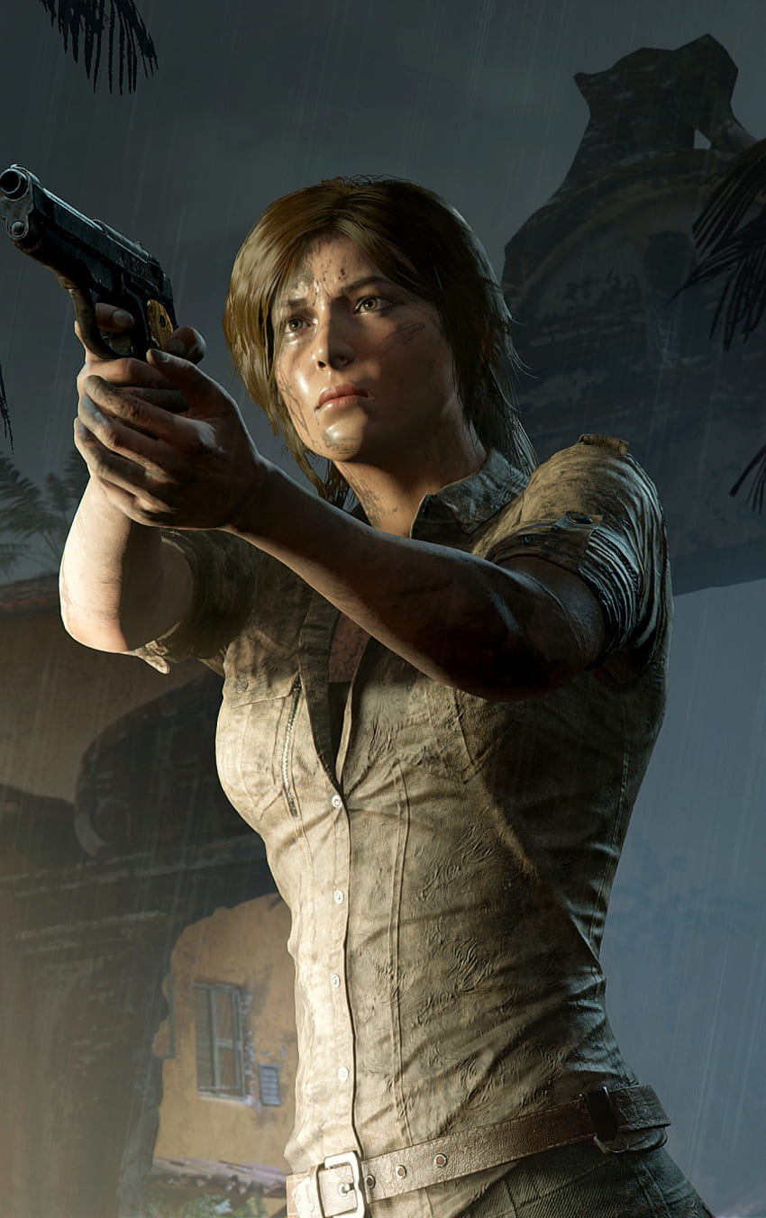 Videojuego, Lara Croft, Shadow of the Tomb Raider, 2018 , , iPhone 5, iPhone 5S, iPhone 5C, iPod Touch fondo de pantalla del teléfono