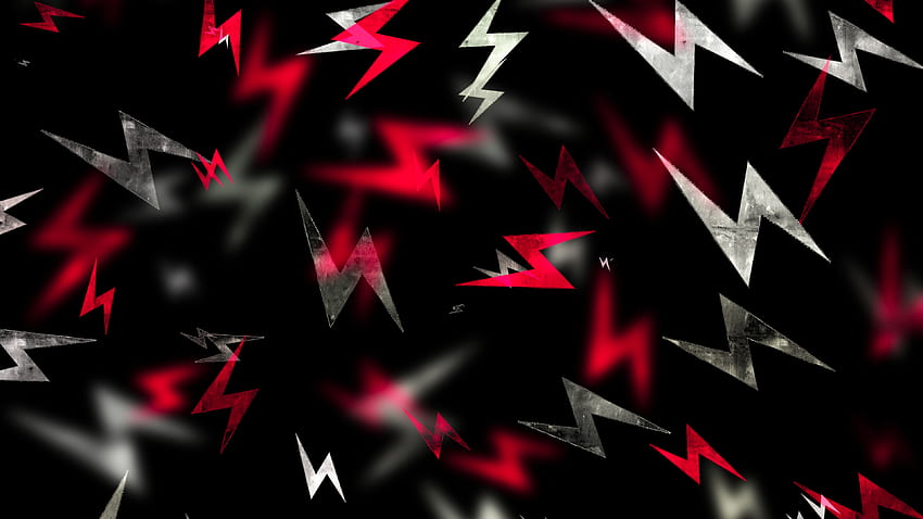 Red White Lightning Effect Art Black Background Abstraction Abstract HD wallpaper