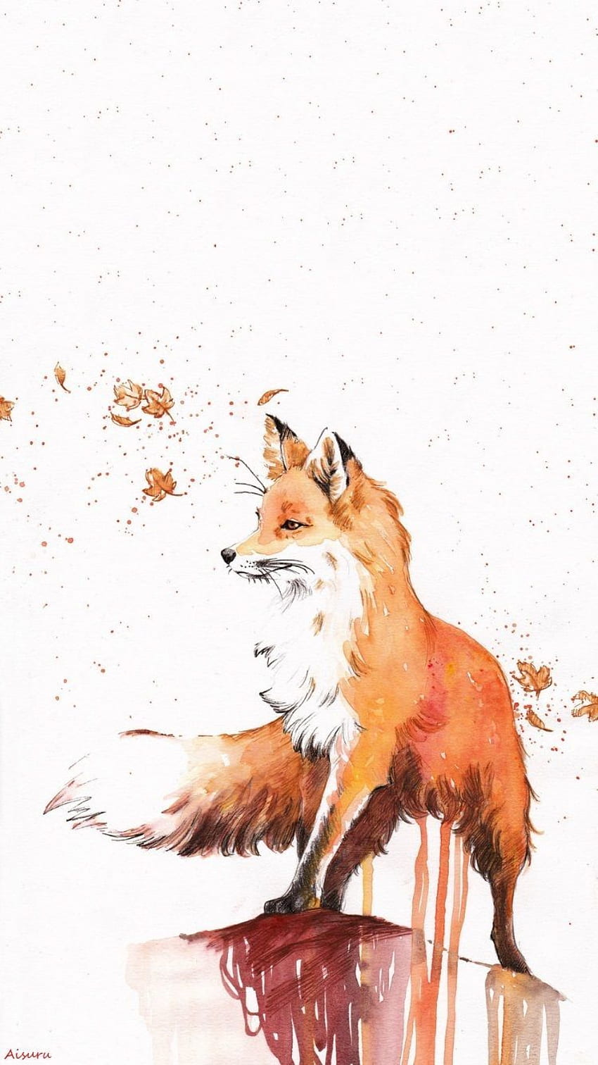 Fox Drawing . Explore, Fox Art HD phone wallpaper