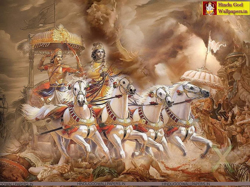 Shri Krishna And Arjun . Lord krishna , Lord HD wallpaper