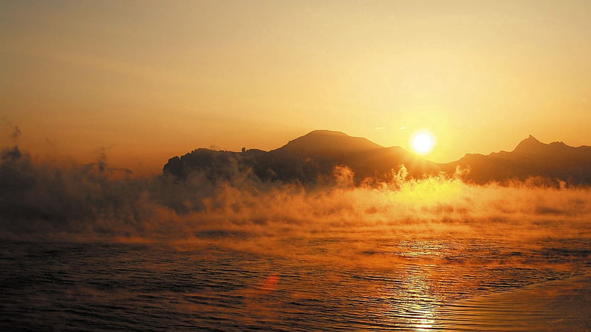 Sonnenaufgang, Natur, Wasser, Morgendämmerung, Nebel, Aufgang, Morgen, Verdunstung HD-Hintergrundbild