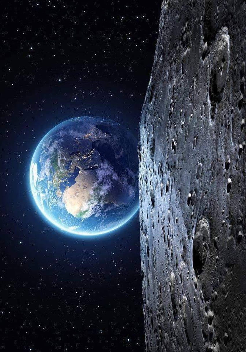 Изглед на Земята от Луната, направен от НАСА. земя, изглед на Земята, Земя от космоса HD тапет за телефон