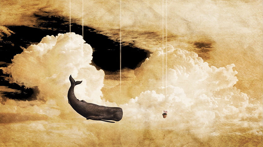 whale, Clouds, Petunias, The Hitchhiker&039;s Guide to the Galaxy / and Mobile & HD wallpaper