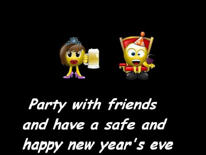 Party With Friends, party, black, friends, smileys HD wallpaper
