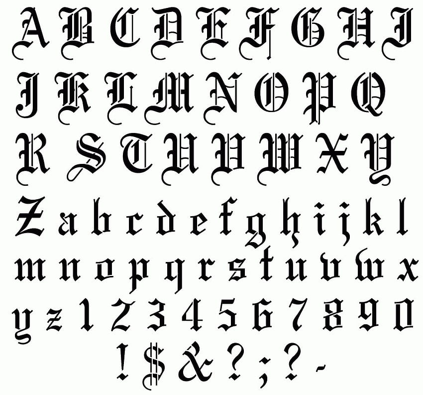 Font Kaligrafi Inggris Kuno - Menakjubkan Wallpaper HD