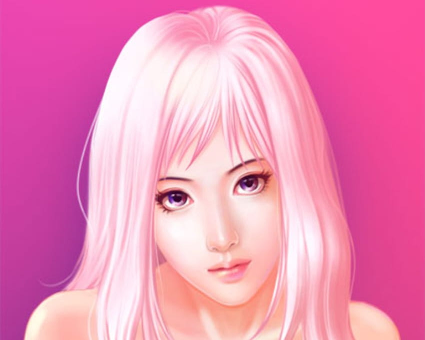 The Pink Hair, sweet, pink, anime, hot, cute, girl, female HD wallpaper