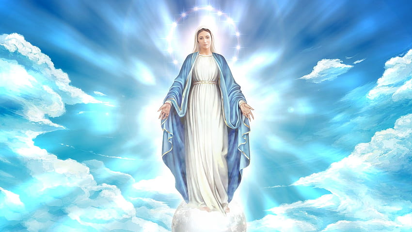 Gesegnete Jungfrau Maria. Am besten NEU HD-Hintergrundbild