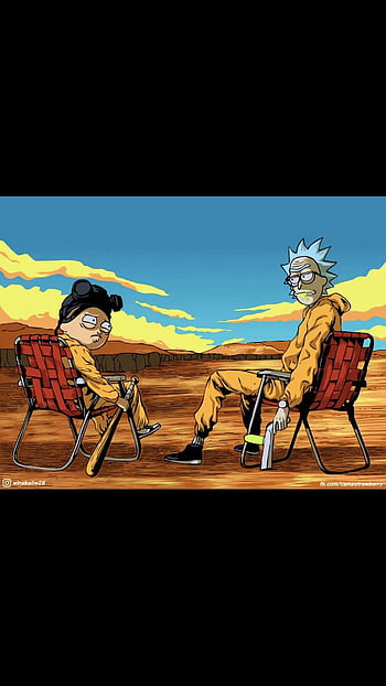 Quadro Emoldurado Poste Rick And Morty Breaking Bad Retro