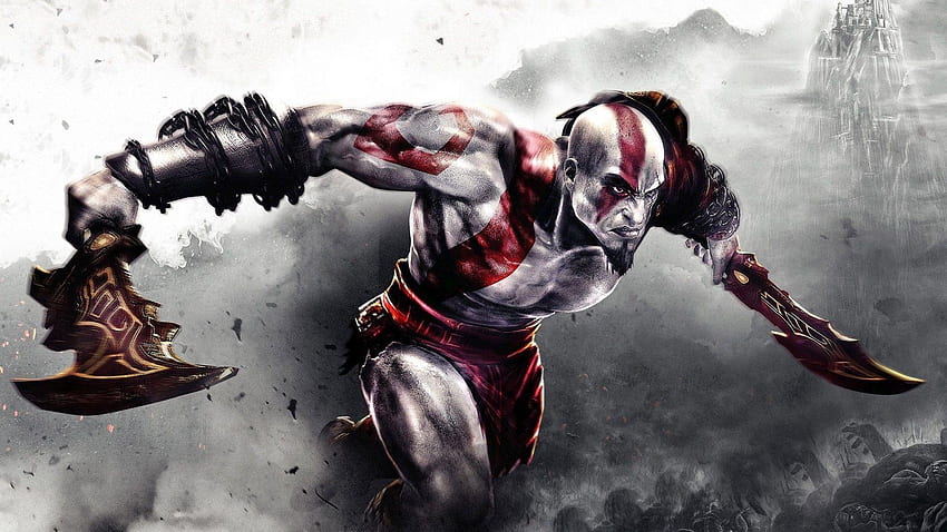 Kratos, God of War 3D HD wallpaper