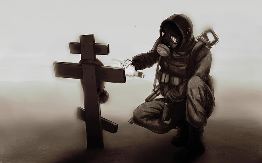 Auf Wiedersehen Bruder, Soldat, biologisch, Maske, Gefahr, Tod, Krieg HD-Hintergrundbild