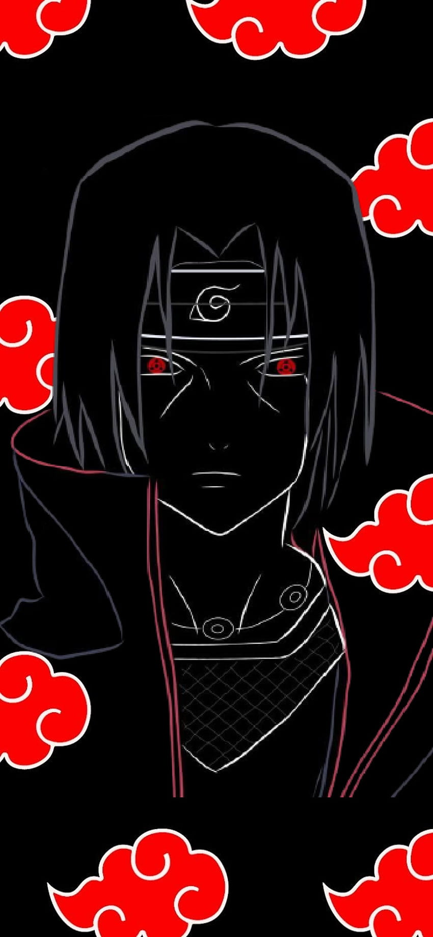 Itachi Uchiha, amoled, Naruto fondo de pantalla del teléfono