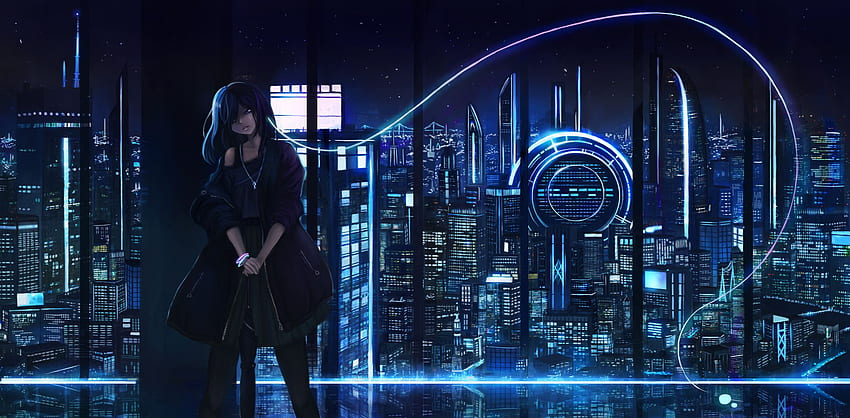 Niebieska przyszłość, przyszłość Anime Tapeta HD
