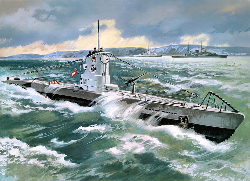 Подводници U - лодка тип 2B ( 1939 ) Живопис HD тапет