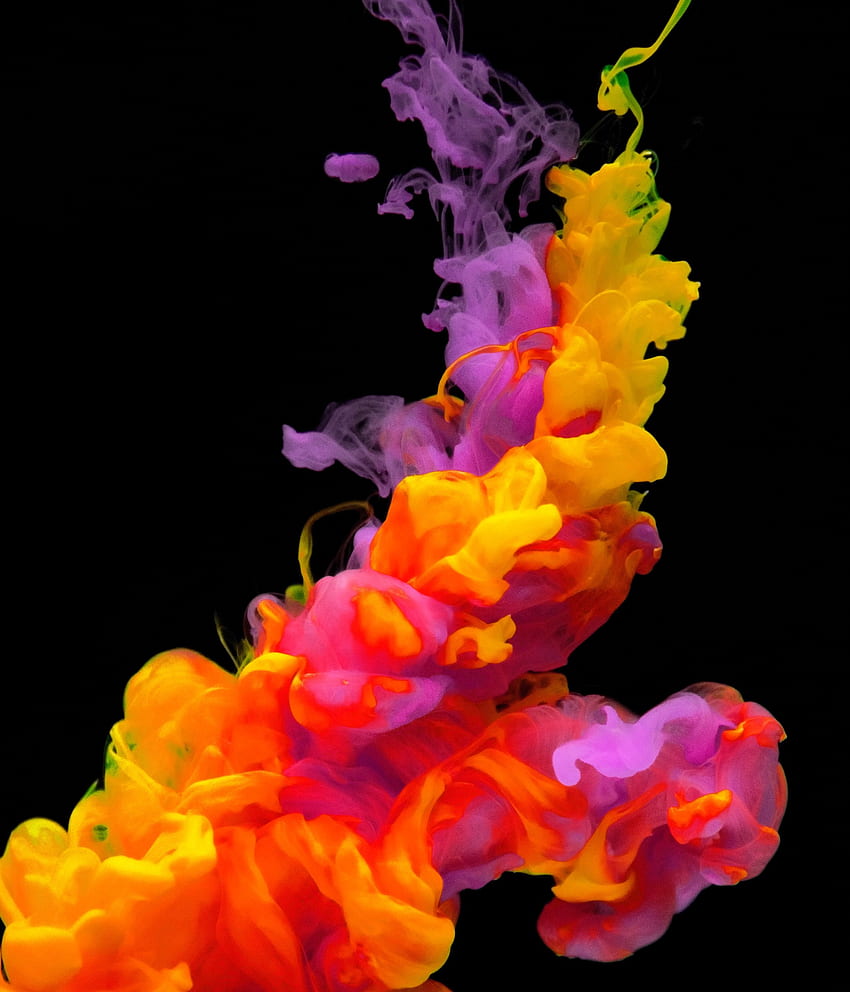 Abstrakt, mehrfarbig, kunterbunt, Aquarell, Gerinnsel HD-Handy-Hintergrundbild