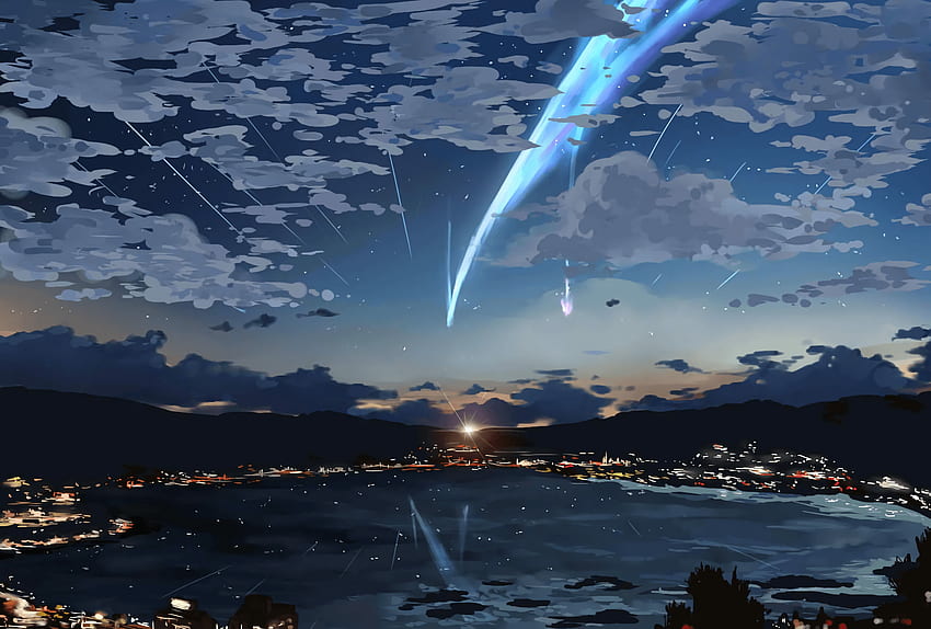 Dein Name, Himmel, Sterne, Kimi No Na Wa, Lichter, Dein Name Anime HD-Hintergrundbild
