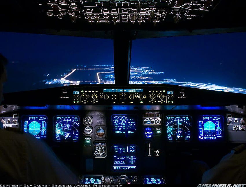 Airplane Cockpit Background, Spaceship Cockpit HD wallpaper