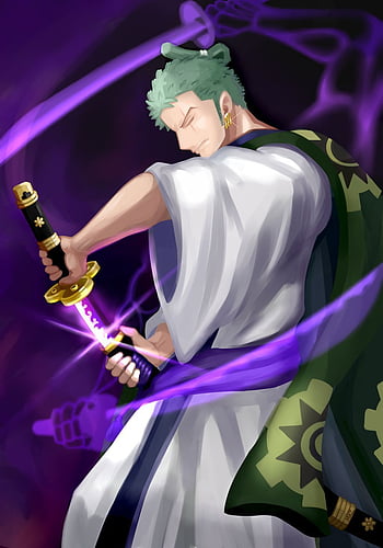 Samurai Zoro, enma, one piece, roronoa zoro, santoryu, sword, three swords,  wano, HD phone wallpaper