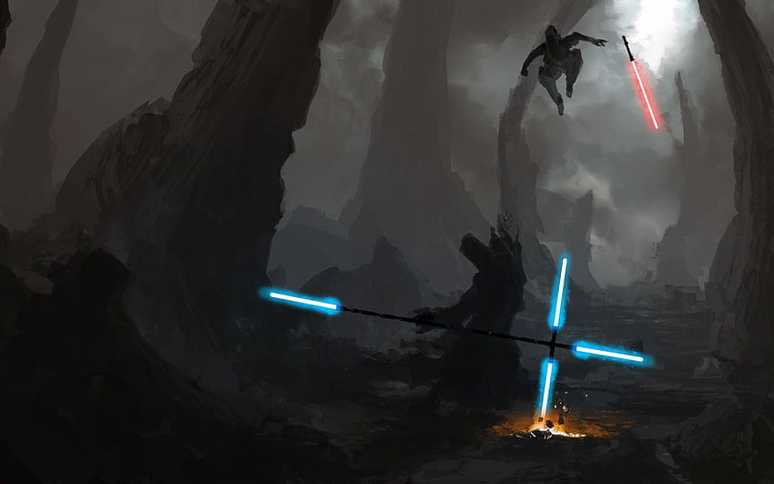 Duel Lightsaber Star Wars, Pertempuran Lightsaber Wallpaper HD