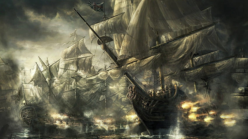 Ship battle :, Sea Battle HD wallpaper