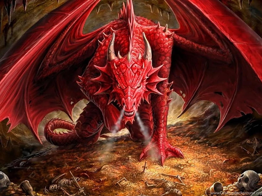 Smaug The Dragon And Background Background, Welsh Dragon HD wallpaper