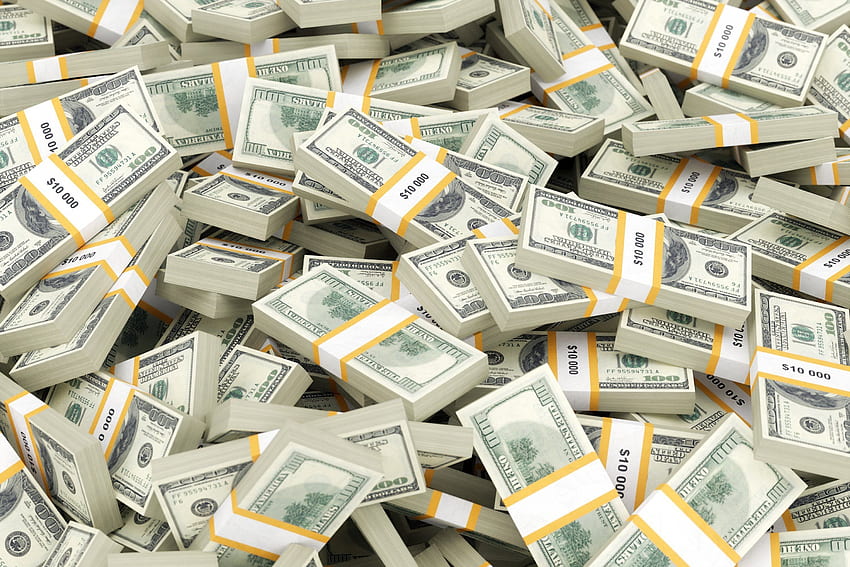 Hintergrund mit Geld American Hundred Dollar Bills - 1 Million Dollar - & Hintergrund, US-Dollar HD-Hintergrundbild