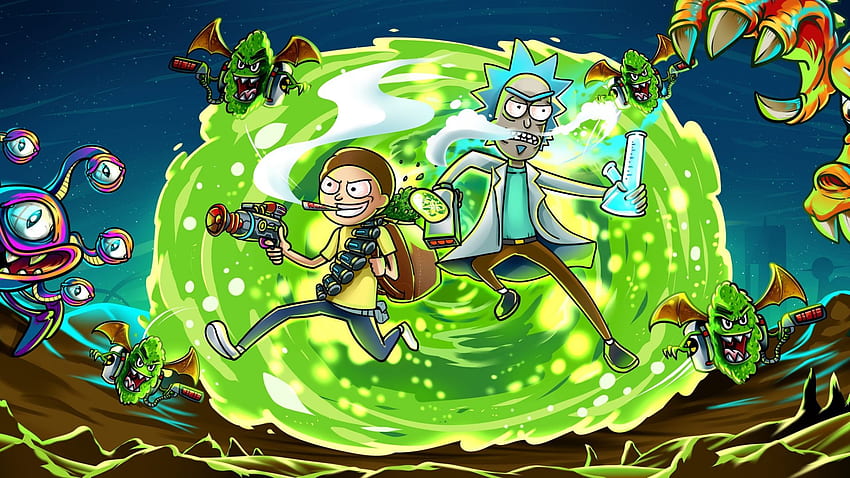 Rick and Morty Portal, Rick and Morty Season HD wallpaper