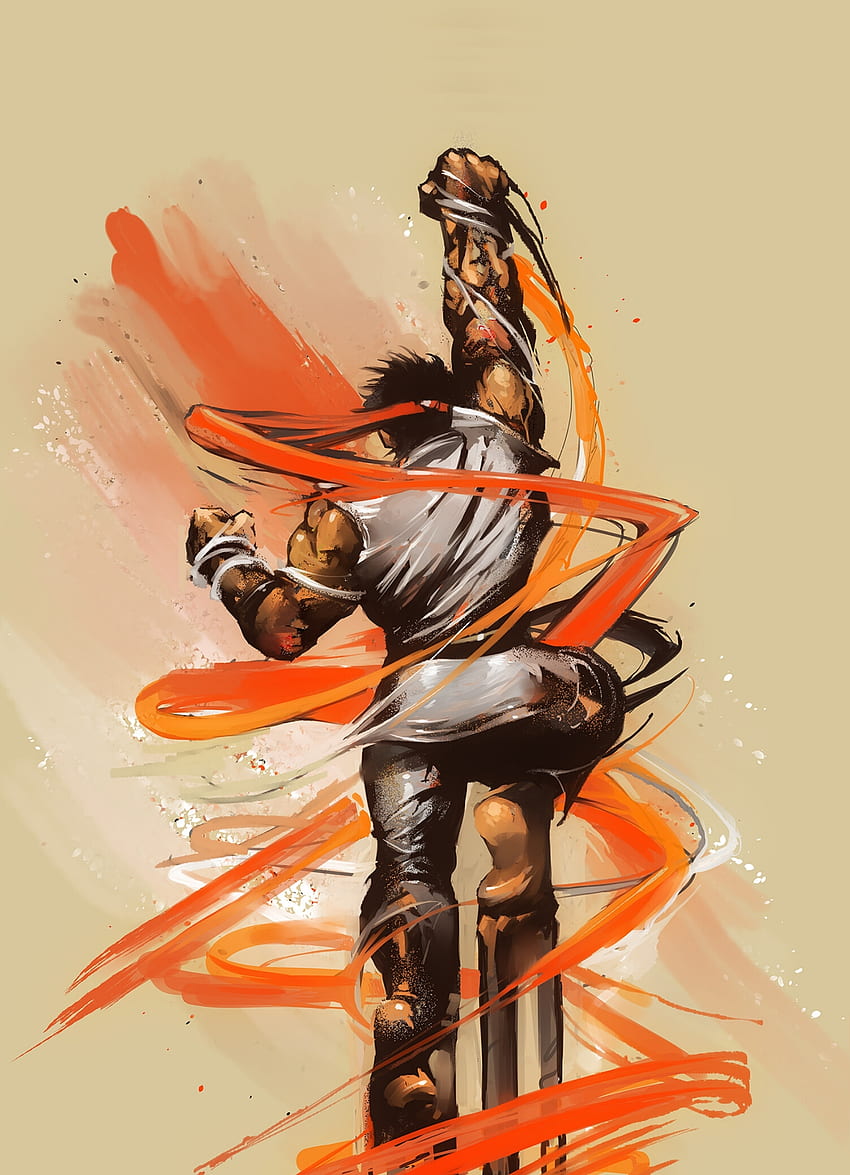 Ryu, Street Fighter, video game, art HD phone wallpaper