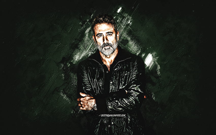 Jeffrey Dean Morgan, american actor, portrait, gray stone background, creative art for with resolution . High Quality HD wallpaper