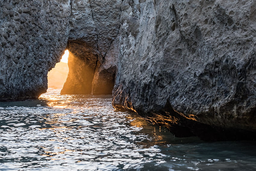 ธรรมชาติ น้ำ ทะเล หิน ถ้ำ แสงแดด วอลล์เปเปอร์ HD
