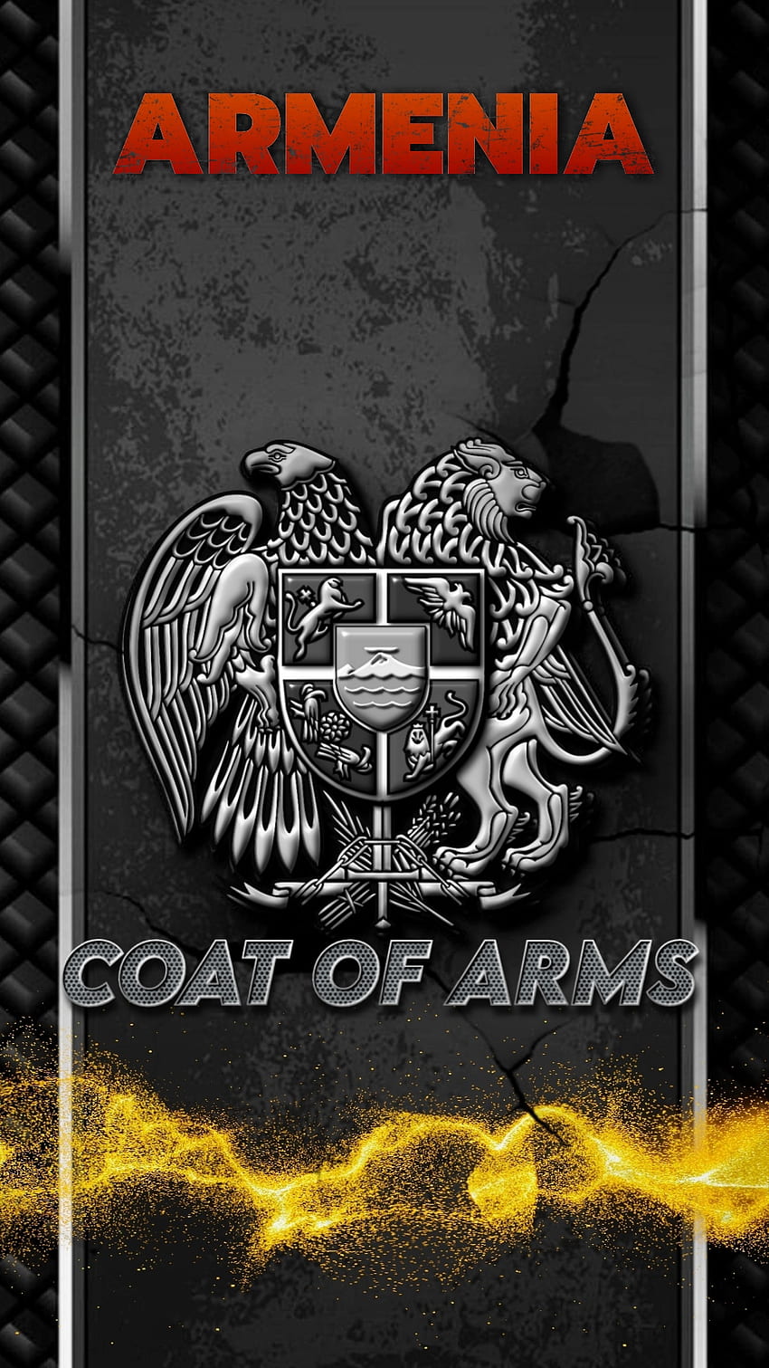Coat of arms, symbol, bird, eagle, metal, armenia, love-armenia, lion HD phone wallpaper