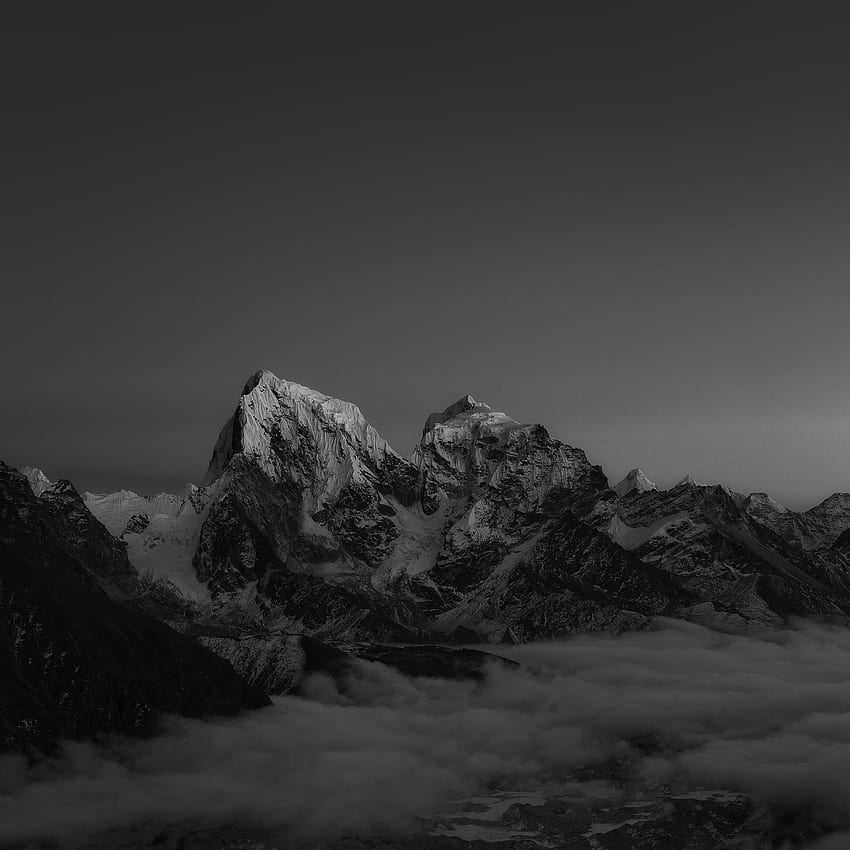 Himalaya Sunset Dark Mountain Art, Montagne Noire Fond d'écran de téléphone HD