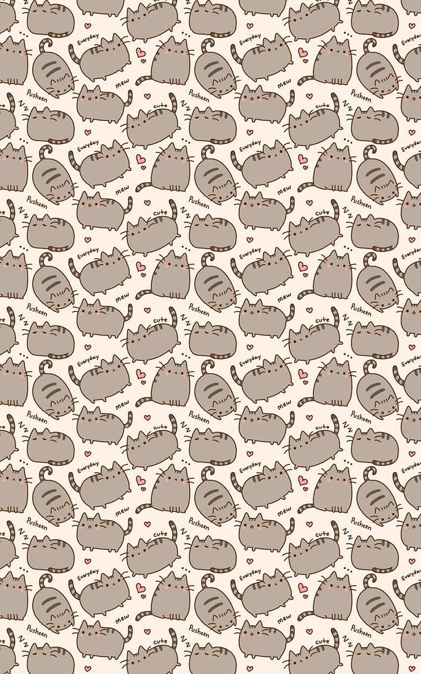 pusheen__来自深坐颦蛾眉的图片分享. . Pusheen, Cat Pattern HD phone wallpaper
