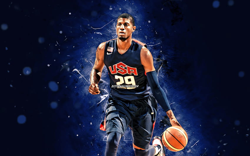 Paul George, USA, basketball, united states HD wallpaper