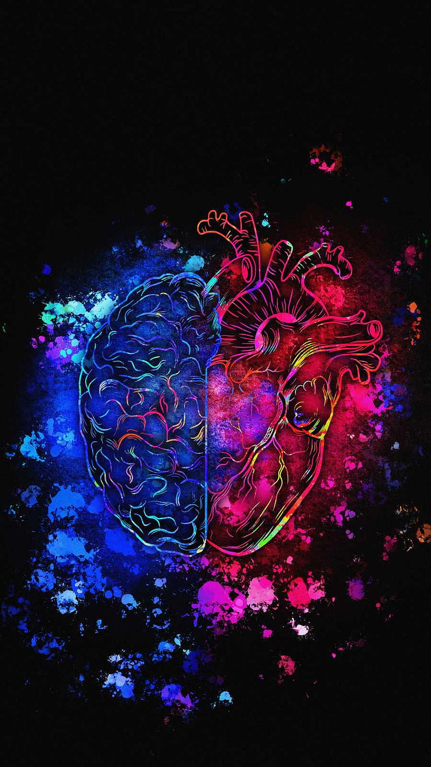 Kalp ve Beyin Sanatı - IPhone : iPhone HD telefon duvar kağıdı