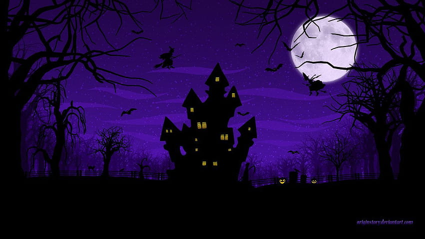 Halloween familial, Halloween violet Fond d'écran HD