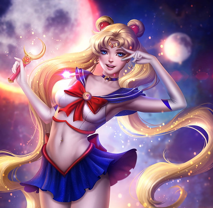 Sailor Moon Glasses Anime Girl HD 4K Wallpaper 8291