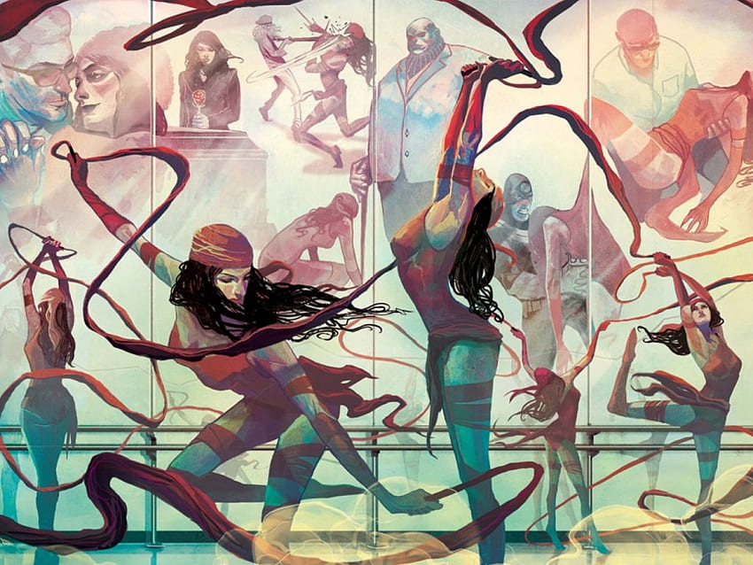 Elektra, Marvel, Superbohaterowie, Komiksy Tapeta HD