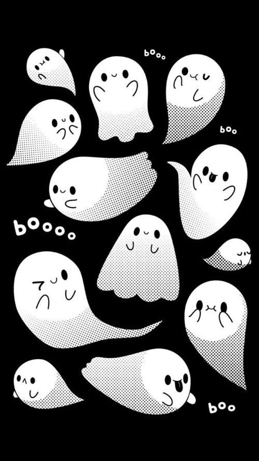 Cute Ghost Collections, Pinterest Halloween HD phone wallpaper
