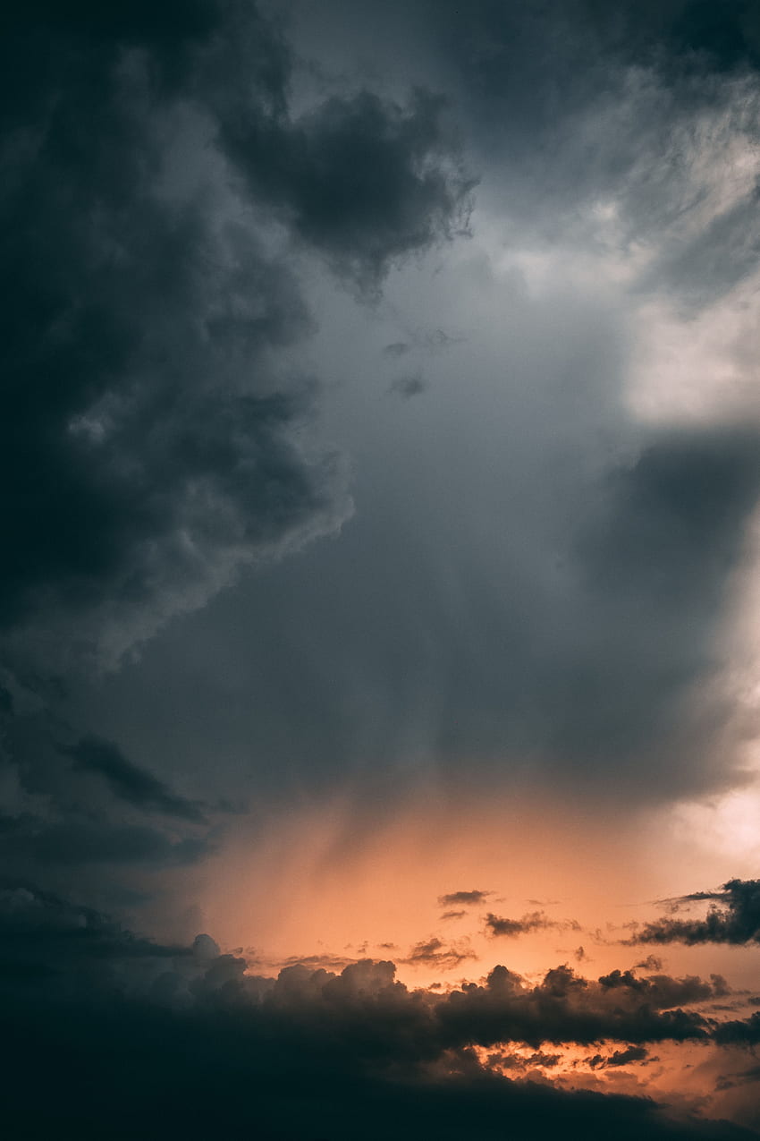 Nature, Sky, Night, Clouds, Dark, Mainly Cloudy, Overcast HD phone wallpaper