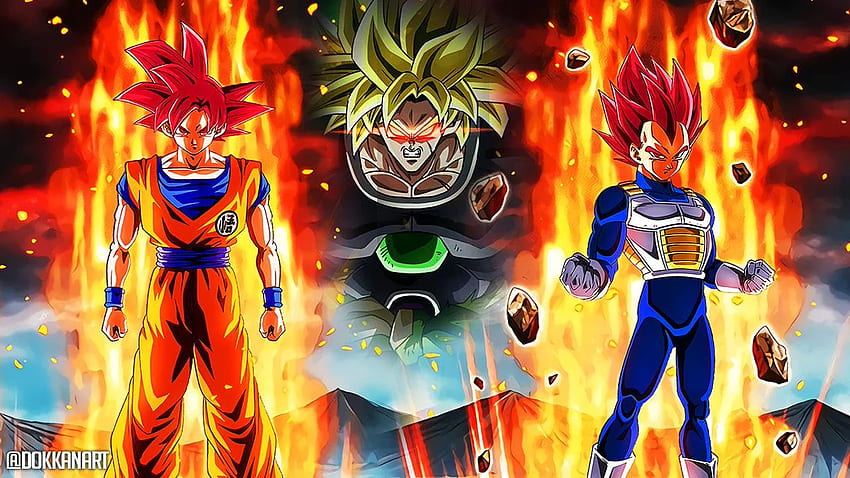 Goku y Vegeta Super Saiyan Dios Rojo  fondo de pantalla |  Pxfuel