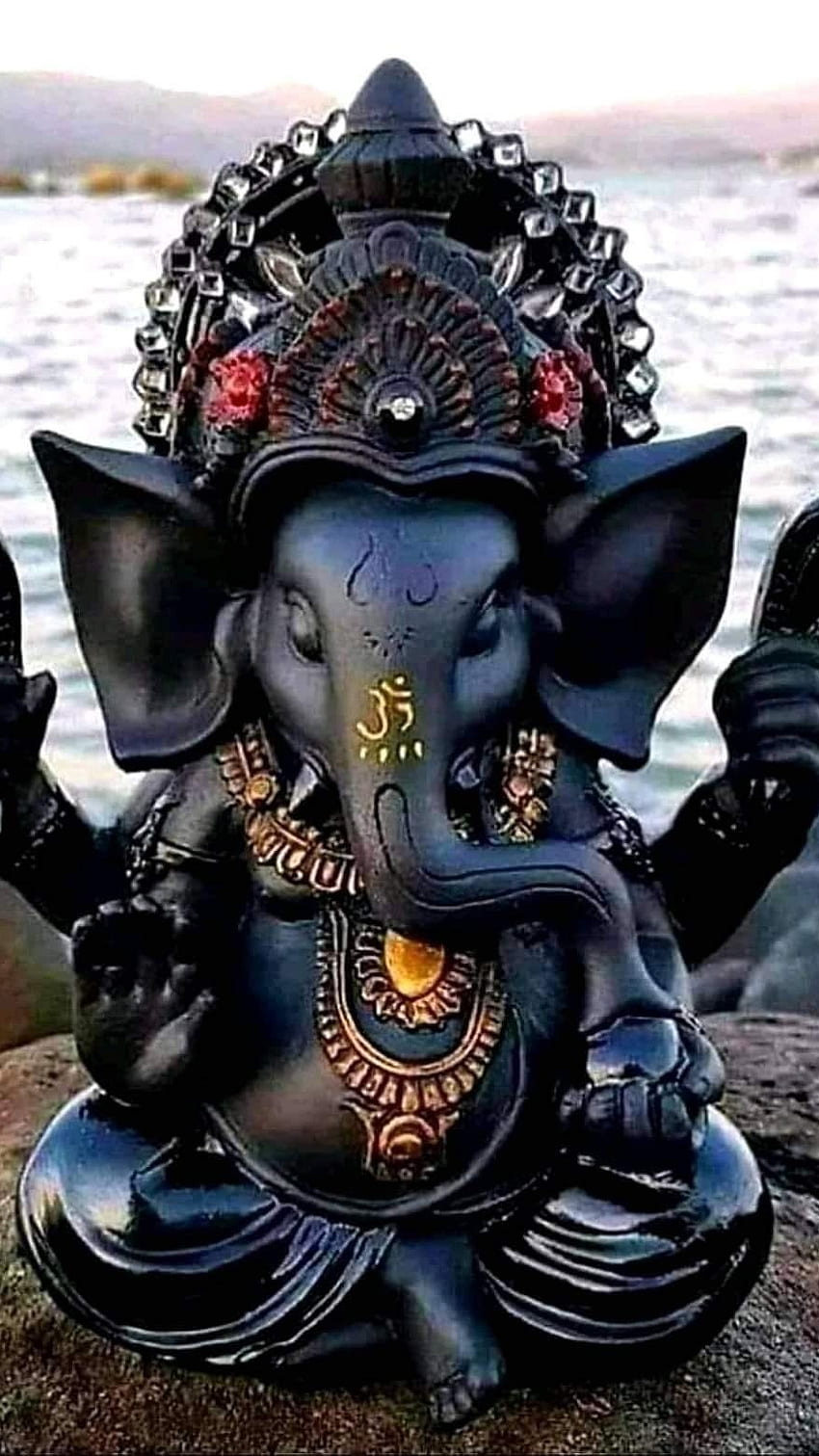 3d Ganesh, River Background HD phone wallpaper