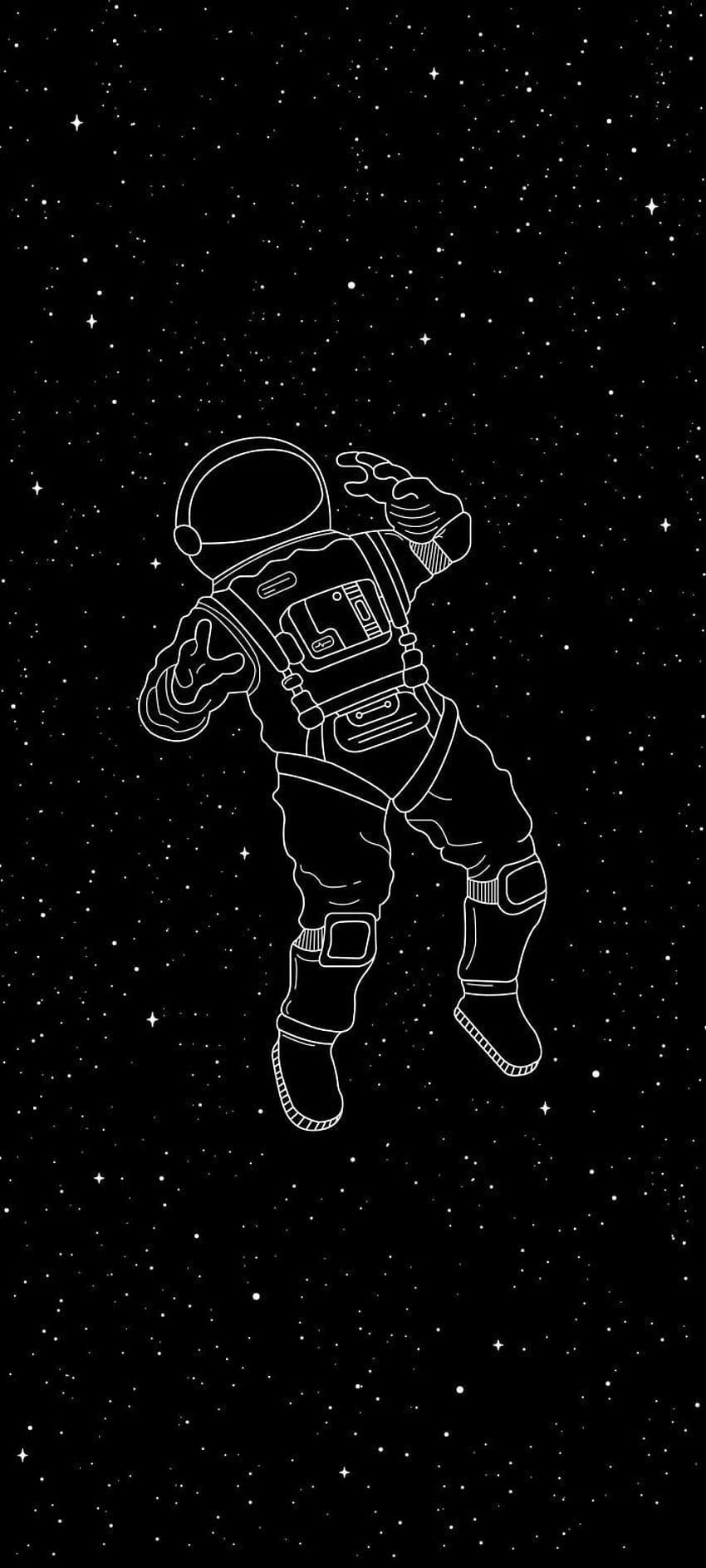 Kosmonot. Estetika hitam, Astronot Hitam Putih wallpaper ponsel HD