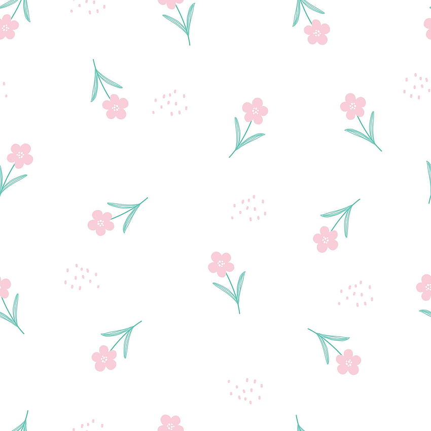 Seamless texture pattern Pink flower background Hand drawn design in cartoon style used for , textiles, fabrics, printings, gift wrapping paper. Vector illustration 4552640 Vector Art at Vecteezy, Pink Flower Pattern HD phone wallpaper