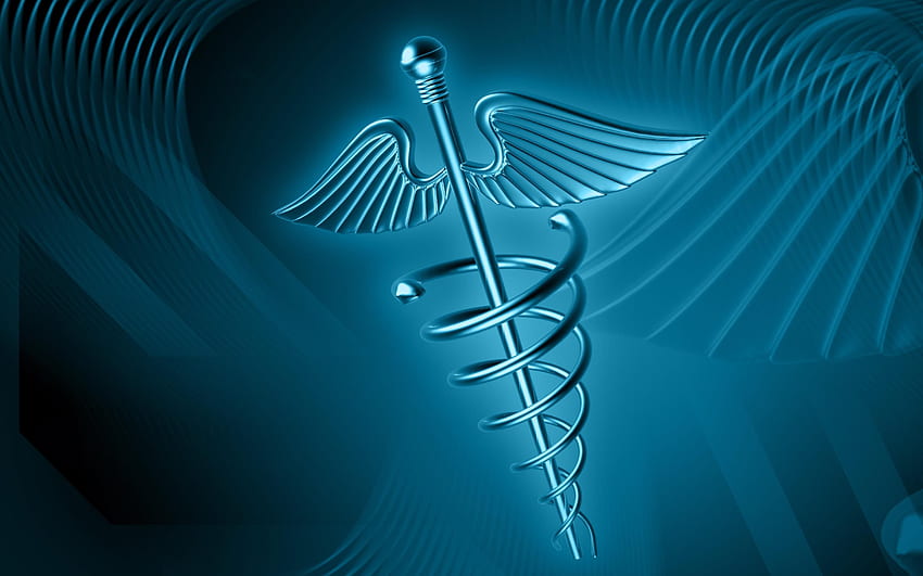 Medizinisches Symbol bunt, medizinischer Laptop HD-Hintergrundbild