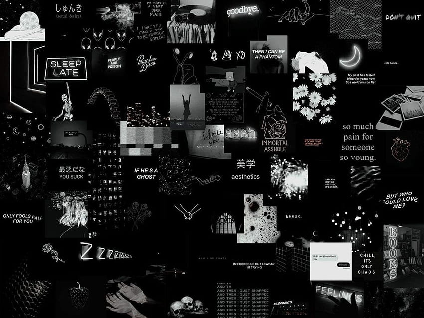 Shade grunge collage laptop . – ronald, Aesthetic Collage HD wallpaper ...