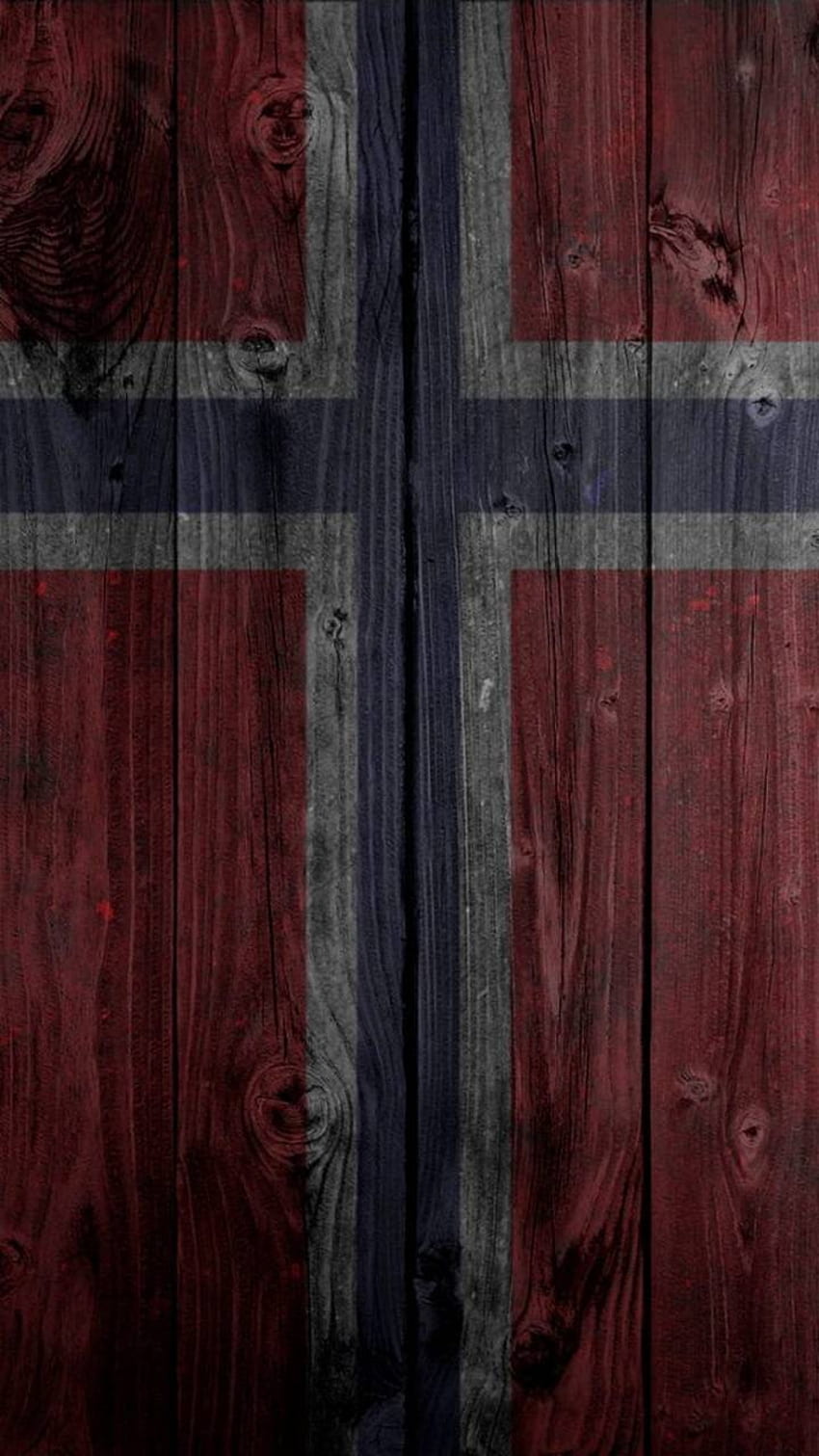 Norway Wood Flag, Norwegian Flag HD phone wallpaper