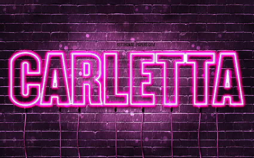 Carletta, , with names, female names, Carletta name, purple neon lights ...