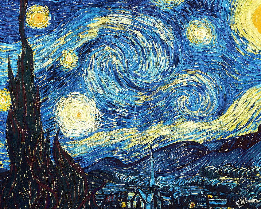 Vincent Van Gogh, ศิลปะ, ผ้าใบ, เนย, น้ำมัน, Starlight Night, Starry Night วอลล์เปเปอร์ HD
